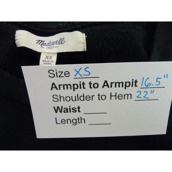 Madewell Bien Fait Black Sweater Top XS - Picture 5 of 5